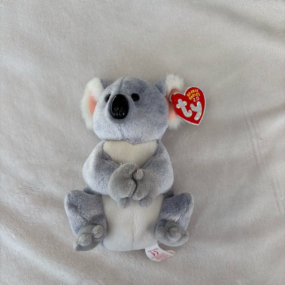 Ty Beanie Buddies Gray Koala Plush - Soft Grey & White Aussie